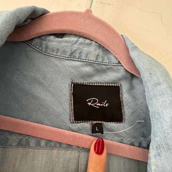 Rails VERY SOFT denim color shirt - Picture 4 of 9